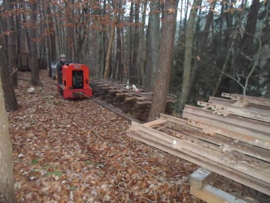 Gleiswagen wird gezogen