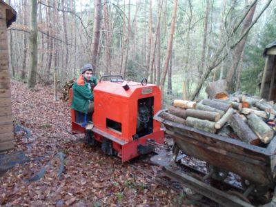 Holzzug mit Fred und der Luise