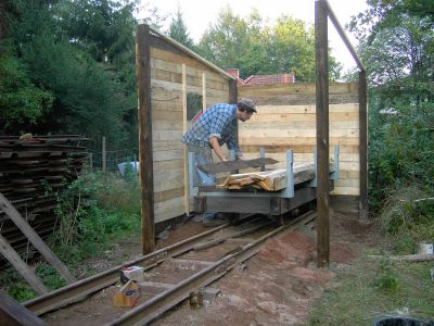 Hier der Holzrungenwagen im fr&uuml;heren Einsatz