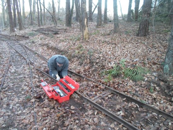 Beim Gleisbau