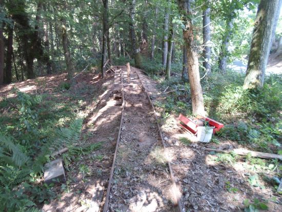 Das wieder demontierte Gleis